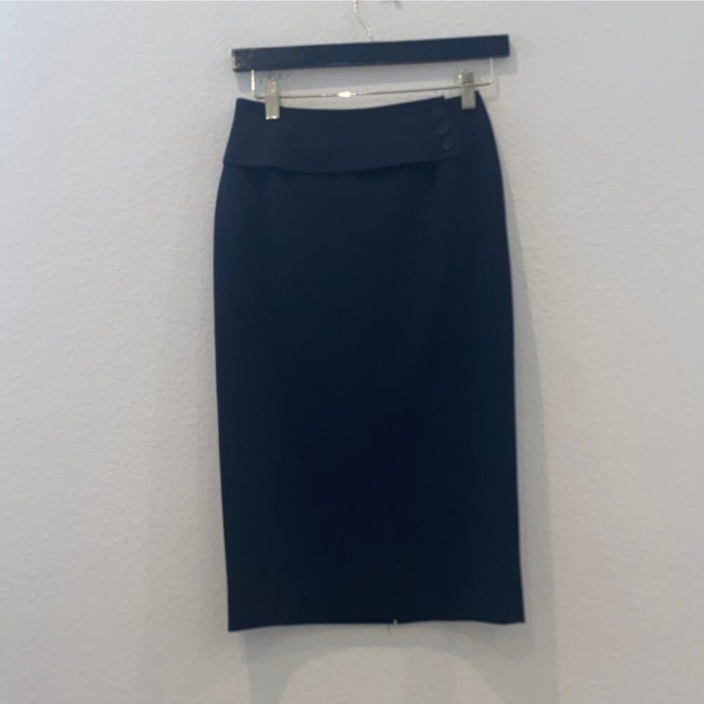 L'EQUIPE Straight Pencil Skirt Black Size Italy 38